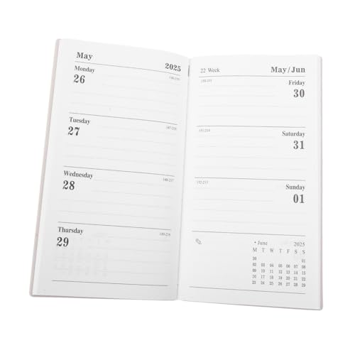 2025 Terminkalender Notizbuch Tagesplaner Organizer Akademischer Planer Studenten Agenda Notizblock Tagesnotizbuch Tragbarer Planer Bücher Haushaltsplaner Buch VILLCASE von VILLCASE
