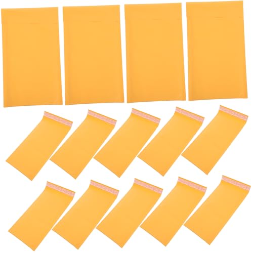 25St Blasenmailer geschenktüten versandbeutel Kartonumschläge gelber Briefträger Versandtaschen wasserdicht Luftblasen-Mailer aus Kraftpapier Poly Bubble Mailer Pakettaschen Yellow VILLCASE von VILLCASE