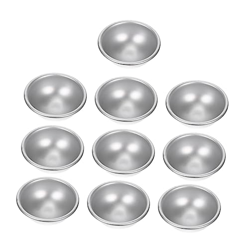 3 Sätze Badesalz Schimmel Badekugel Selber Machen Bathbomb Zinn Schweinefleischkuchenformen Gestalter Halbrunde Kugelformen Badesalzformen Aluminiumlegierung Silver 10 Stück * 3 VILLCASE von VILLCASE