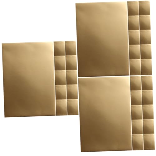 3 Sätze Goldener Karton Bastelkarte Goldkarton Origami-papierstreifen Goldene Umschläge Seidenpapier Einwickeln Band Bastelbedarf Aus Papier Farbiges Papier Das Papier 25 Blatt*3 VILLCASE von VILLCASE