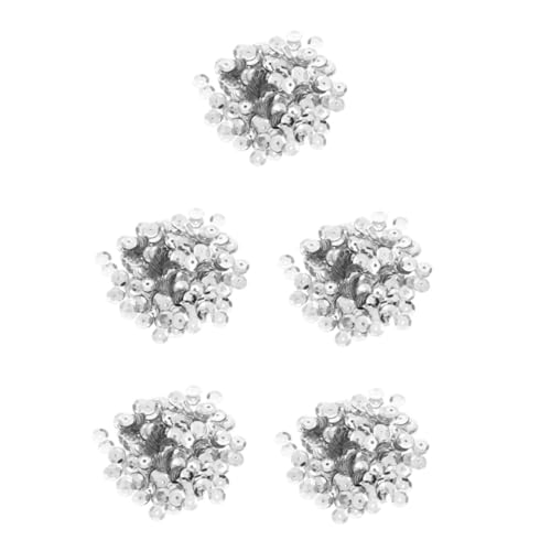 5 Sätze 5 Sets Runde Gebogene Pailletten Lose Pailletten Sequenz Zum Basteln Pailletten Für Stoff Dekorative Pailletten Bulk Pailletten Flache Pailletten 800 Stück * 5 VILLCASE von VILLCASE