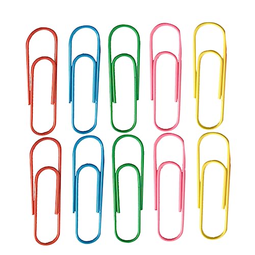 50 Stück bunte Klipps bookmarks briefhalter geldbörse bürogadges school supplies portemonaie Planer-Clips Schulbriefpapier süße Büroklammern Jumbo-Ordner-Clips Fotoclip Bürobedarf VILLCASE von VILLCASE