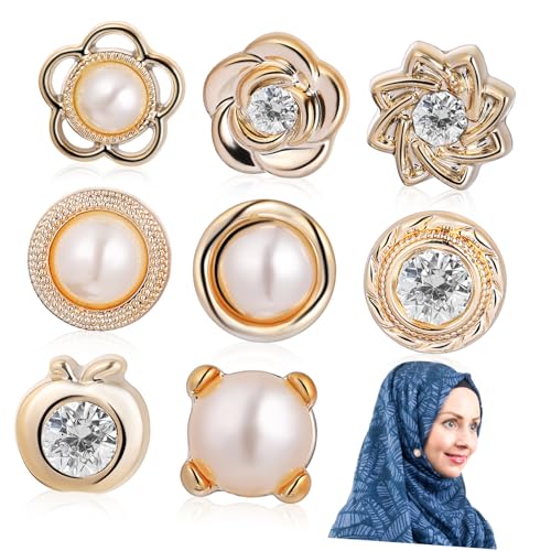 8 STK Stift Hijab Magnete Kopftuch Magnete Hijab nadeln knöpfe Nadel Pullovernadeln Schal-Magnetnadeln Wäscheklammern Hijab-Magnetnadeln Schleiergewichte Hochzeit magnetisch Abs VILLCASE von VILLCASE