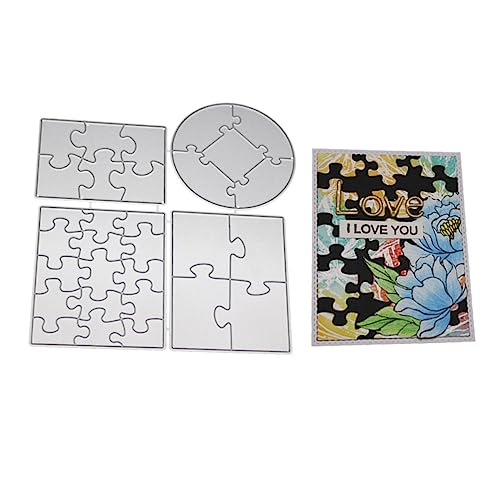 Präge-stanzformen Papierprägewerkzeug Sammelalbum Stanzformen Schablone Stanzteile Zum Selbermachen Puzzle Schablonen Stanzformen Aus Metall Silver VILLCASE von VILLCASE