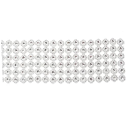 VILLCASE 1 6 Strassband chee reminescence weihnacjtsdeko party decoration cake decoration Silberden Strasssteine Sonnenblumen-Strass Mini-Kronen-Charm Kleiderbänder Kristallband Silver von VILLCASE