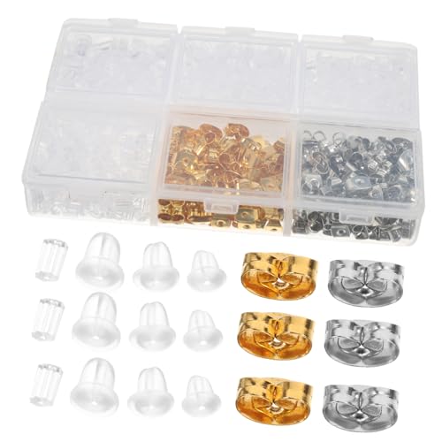 VILLCASE 1 Box Ohrring Zubehör Transparenter Piercing Schmuck Ohrring Verschlüsse Aus Silikon Schmuckzubehör Für Die Herstellung Von Schmuck Ohrring Verschlüsse Für Ohrstecker Ersatz von VILLCASE