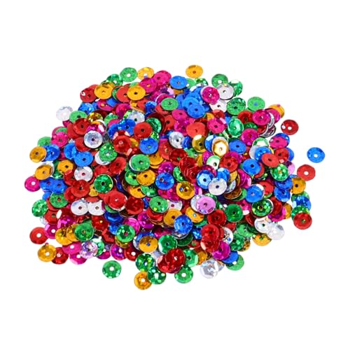 VILLCASE 1 Packung Konkave Pailletten Spitzenpailletten Quastenrock Minirock Mit Pailletten Funkeln Perlen Funkelt Runde Stickereipailletten Edelsteine Bausatz Stoff Plastik Colorful von VILLCASE