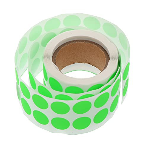 VILLCASE 1 Rolle Farbcodierte Aufkleber Kreisetiketten Farbcodierungsetiketten Karte Aus Runden Aufkleber Für Den Flohmarkt Pastell-punktaufkleber Hallo Blau Schmucklos Stern Papier Green von VILLCASE