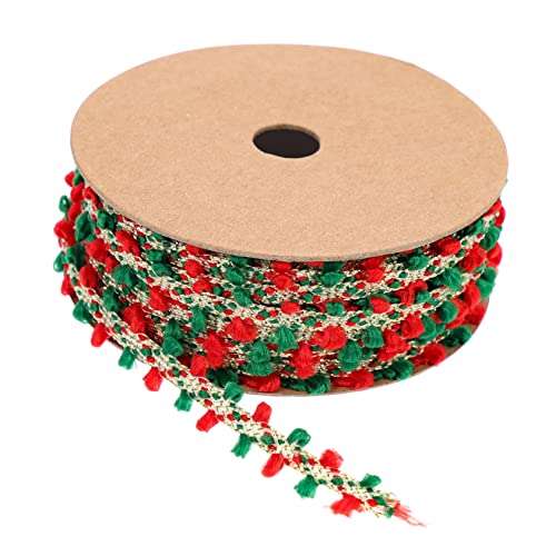 VILLCASE 1 Rolle Fell Pom Weihnachtsband seidenband ribbon bandalette geschenkverpackungen schleifenband schultüte gemustert Streifen Gold Geschenkangebot Weihnachtsversorgung Polyester von VILLCASE