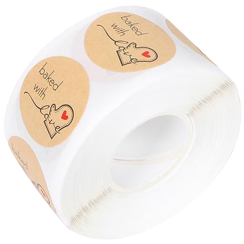 VILLCASE 1 Rolle Geschenkanhänger Hochzeitsaufkleber Punkt Umschläge Selbstklebende Aufkleber Beutel Alphabet Etiketten Bausatz Verpackung Umschlagaufkleber Siegel Tier Kraftpapier von VILLCASE