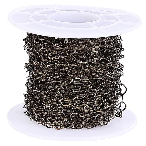 VILLCASE 1 Rolle Halskette Kette Ketten Halskette Büroklammer Kabel Männer Kette Halskette Pullover Gliederkette Set Zur Herstellung Von Ohrringen Kettenschmuck Bretter Kupfer Coffee von VILLCASE