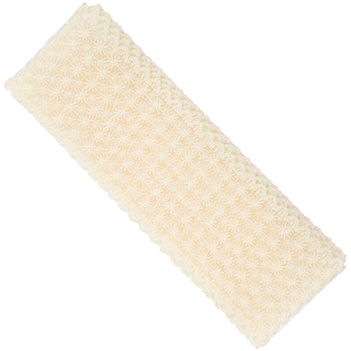 VILLCASE 1 Rolle Stickerei Spitze Stoff Trimmen Wickelband Kleid Mit Blumenstickerei Funkeln Schnürsenkel Bänder Schal Schleife Spitzenband Weißes Spitzenkleid Vorhang Milchseide Beige von VILLCASE