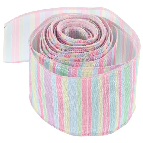 VILLCASE 1 Rolle Verpackungsband Blumenband Geschenkband Chiffonband Schleifen Aufkleber Natürliches Sackleinenband Blumenstraußband Drahtband Regenbogenstreifenband Fransen Aus von VILLCASE