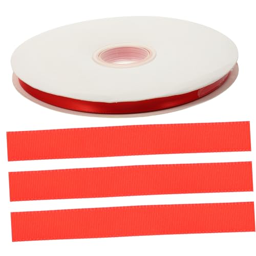 VILLCASE 1 Rolle handgemachtes Weben seidenband ribbon cake box geschenkschachteln dekoring Krawattenband Fleck Wand multifunktionales Wickelband Geschenkband für den Haushalt Polyester rot von VILLCASE