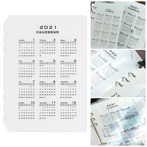 VILLCASE 1 Satz 10 Stück Lose Teiler Lose Linke Kalenderteiler Pvc 6 Löcher Nachfüllkalender Adventskalender von VILLCASE