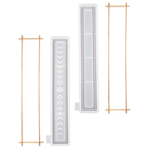 VILLCASE 1 Satz 4St Räucherstäbchenform Räucherstäbchenhalter Form für Kerzenhalter Form für Teelichthalter förmchen mold moul Gießform für Räucherstäbchen Phase der Mondform hölzern von VILLCASE