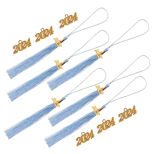 VILLCASE 1 Satz Abschluss Saison Quasten Einladung Abschlusskappe Mit Stirnband Abschluss Ihr Verkaufsstand Kasse Grad Abschlusskappen- Zubehör Abschlussbanner Tiara Sky-blue Polyester von VILLCASE