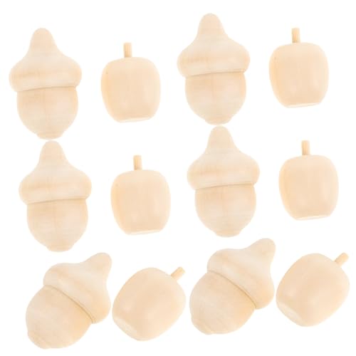 VILLCASE 1 Satz Apfelornament Aus Holz Unfertige Holzfigur Deko-accessoire Leere Holzfigur Handwerkliche Dekoration Unfertiges Holzaccessoire Tischdekoration Diy-holzornament-set Beige 20st von VILLCASE