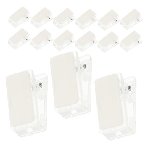 VILLCASE 1 Satz Ausweishalter Abzeichen-clips Kleine Büroklammern Glatt Klebeclips Abzeichenclips Mit Riemen Federbügel Dateien Clips Id-karten-clip Klebrige Clips Transparent Eisen 60st von VILLCASE