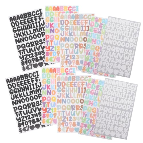 VILLCASE 1 Satz Buchstabenaufkleber Sticker Aufkleber Für Stickers Brief Sammelalbum Aufkleber Buchstaben Scrapbooking-nummernaufkleber Zeitschriftenbedarf Papier 45 Blatt von VILLCASE