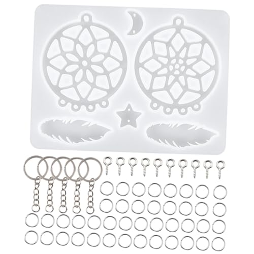 VILLCASE 1 Satz DIY- -Set قوالب معمول بلاستيك قالب معمول بلاستيك moul keychain Herstellung Fondant Bausatz einstellbar Form aus Epoxidharz Traumfängerformen Kieselgel von VILLCASE