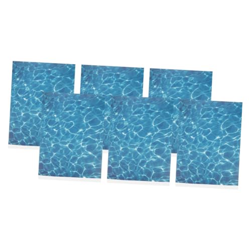 VILLCASE 1 Satz Dekorative Aufkleber Wasserwellen Aufkleber Diy Dekorationsstycerin Lifelike Wasser Sticker Türschließblech Großes Loch Lcd-aquarium Bodenaufkleber Sky-blue 6 Blatt von VILLCASE