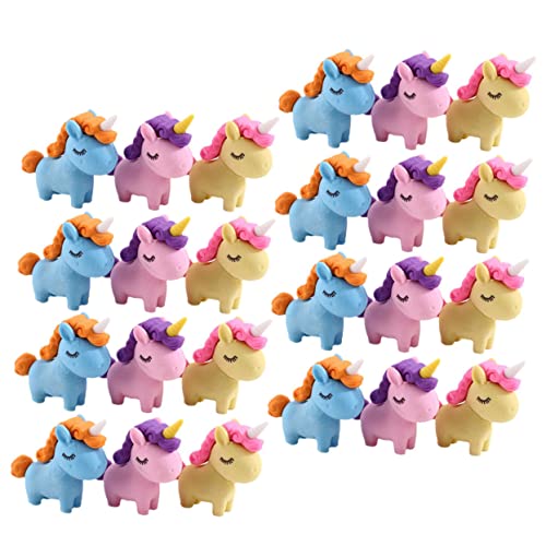 VILLCASE 1 Satz Einhorn Radiergummi Spaß Radiergummis Plüsch Kinderspielzeug Lustige Radiergummis Mini Radiergummis Spaß Niedliche Radiergummis Geformter Radiergummi 36st von VILLCASE