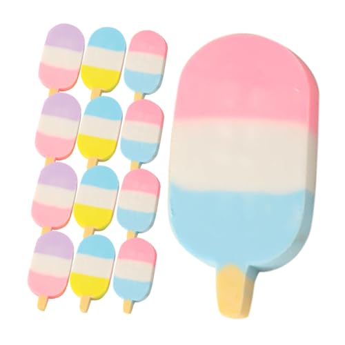 VILLCASE 1 Satz Eis Radiergummi Erasers for Radiergummi Cute Stationery Bunt Stifte Schulzeug Gummibärchen Vanille Zeichenzubehör Cartoon-eis-radiergummis Synthesekautschuk 24st von VILLCASE