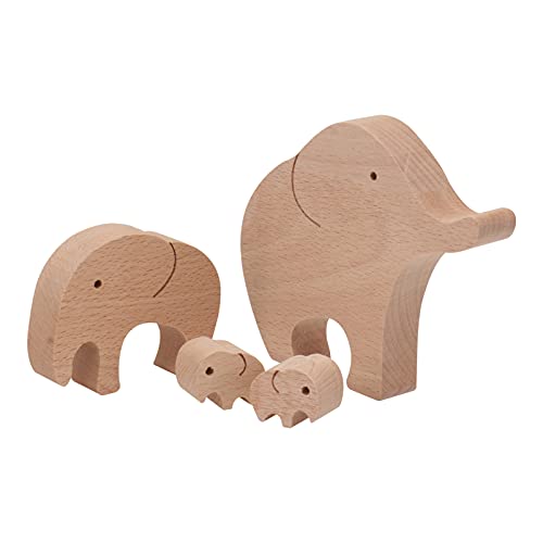 VILLCASE 1 Satz Elefanten-ornamente Tablette Bleistifthalter Elefant Elefantendekor Für Zu Hause Elefantenhaken Büro Accessoires Wohnungsdeko Desktop - Wohnkultur Hölzern 4 Stück von VILLCASE