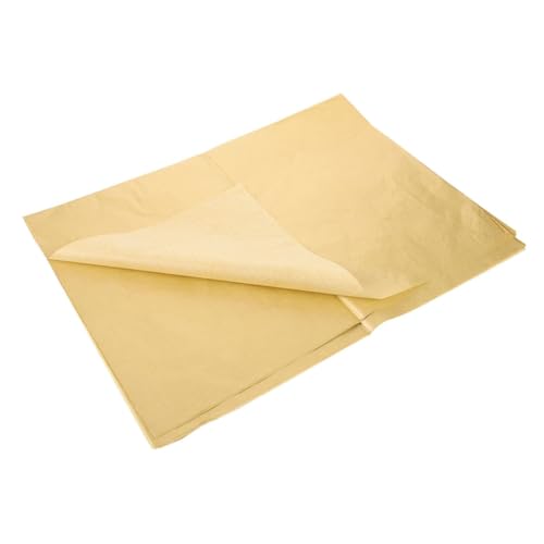 VILLCASE 1 Satz Geschenkpapier Blumenverpackung Dekoration Goldpapier Seidenpapierverpackung Papiertaschentuch Bouquet-liner-seidenpapier Einfarbiges, Faltbares Seidenpapier Golden 50 Blatt von VILLCASE