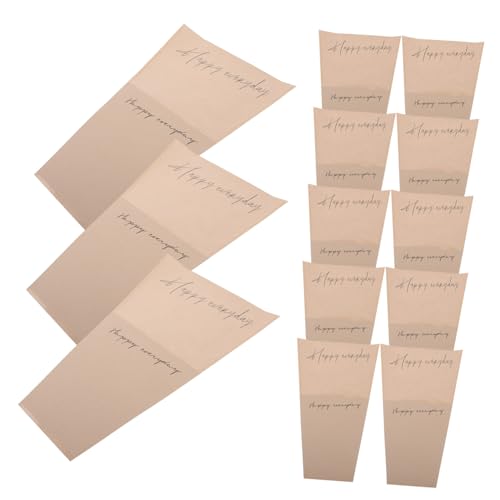 VILLCASE 1 Satz Kraft Geschenkpapier Blumenstrauß Verpackungsbeutel Braune Papiertüten Transparente Beutel Party Geschenktüten Floristen Verpackungsbeutel Beutebeutel 20 Stück von VILLCASE