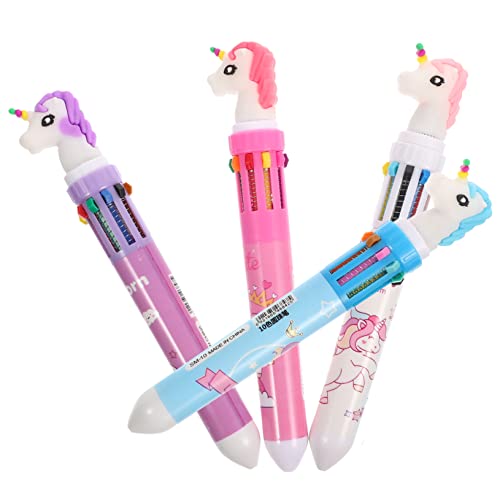 VILLCASE 1 Satz Kugelschreiber Mehrfarbiger Stift Bleistifte Filzstifte Multi-stift Pinselstifte Für Schreibutensilien Schreibkladde Kawaii-schreibstift Zubehör Abs Colorful 4 Stück von VILLCASE