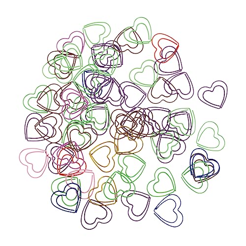VILLCASE 1 Satz Liebe Büroklammer Klemmbretter Papier Schulbüroklammer Herz Mini-büroklammern Büroklammern Basteln Herz Büroklammern Halter Für Büroklammern Clip Plastik 50 Stück von VILLCASE