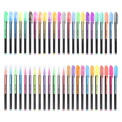 VILLCASE 1 Satz Malstift Markierungsstifte Set Gelstifte Mit Feiner Spitze Filzstifte Set Farbige Gelstifte Buntstifte Set Kunst-gelstifte Gelschreiber Zum Schreiben Plastik 48st von VILLCASE