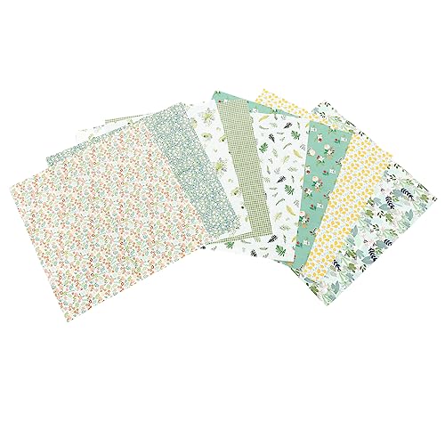 VILLCASE 1 Satz Quilten Von Quadraten Roter Baumwollstoff Fat Quarters Stoffbündel Mehrfarbiges Bündel Samtstoff Leinenstoff Bestickter Stoff Baumwollfabrik Filzstoff Diy Tuch Baumwolle 8st von VILLCASE