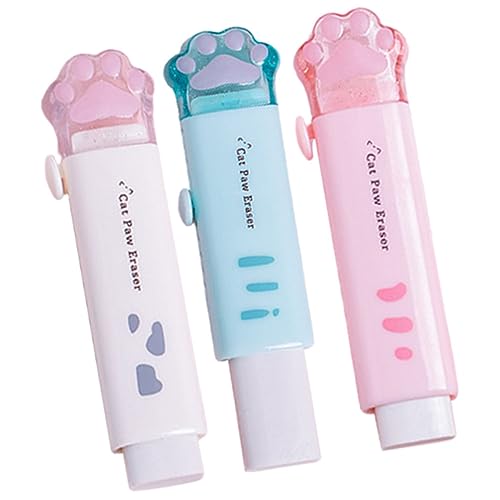 VILLCASE 1 Satz Radiergummi Für Katzen Pfoten Erasers for Kawaii Radiergummi Gummibierchen Sockelleiste Polsterreiniger Ästhetische Radiergummis Süße Katzenpfoten-radiergummis 3st von VILLCASE