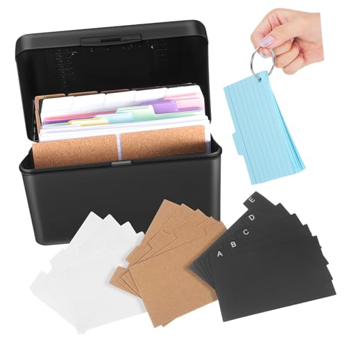 VILLCASE 1 Satz Satz Desktop-aufbewahrungsbox Karteikarten Zum Lernen Karteikartenspeicher Flash-karten-organizer Anzeige Von Karteikarten Farbige Karteikarten Karteikartenordner Papier von VILLCASE