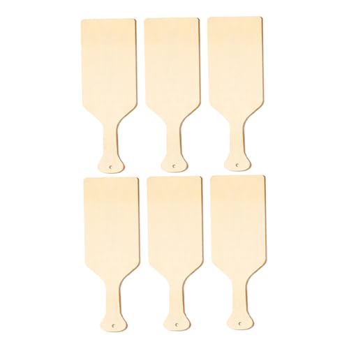 VILLCASE 1 Satz Schneidebrett Mit Holzgriff Gemüsebrett Holzbrett Holz Zum Basteln Schneidebrett Holz Kleine Schneidebretter Unfertige Bastelbretter Diy-bretter Buchsbaum Beige 6st von VILLCASE