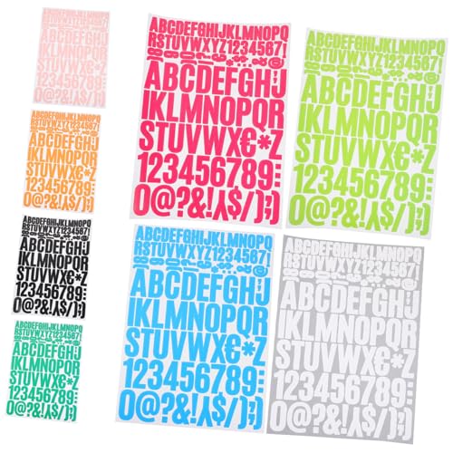 VILLCASE 1 Satz Selbstklebende Aufkleber Alphabet Vinyl-aufkleber Buchstabenschablonen Stickers Aufkleber Vinyl Sticker Aufkleber Buchstaben Buchstabenaufkleber Für Scrapbooking 8 Blatt von VILLCASE