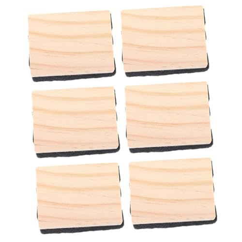 VILLCASE 1 Satz Tafelradierer Aus Holz Wischen Löschbare Stifte Radiergummis Office Supplies Office Supply Whiteboard Tafelwischer Reiniger Kreidetafel-radiergummi, Großpackung Gefühlt 6st von VILLCASE