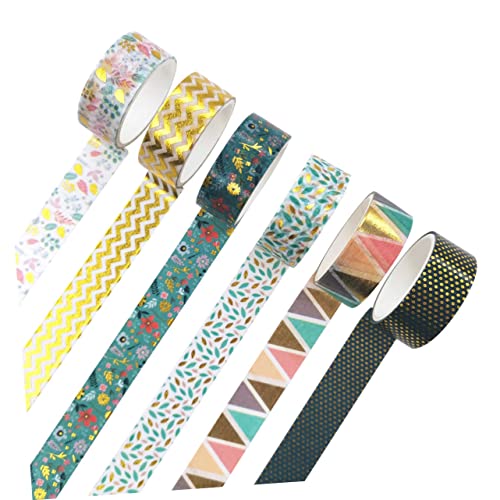 VILLCASE 1 Satz Taschenband Dünnes Doppelseitiges Klebeband Aufkleber Scrapbooking Zubehör The Washi Tape Dekoration Scrapbook-diy-klebebänder Klebebänder Für Sammelalben Papier 6 Rollen von VILLCASE