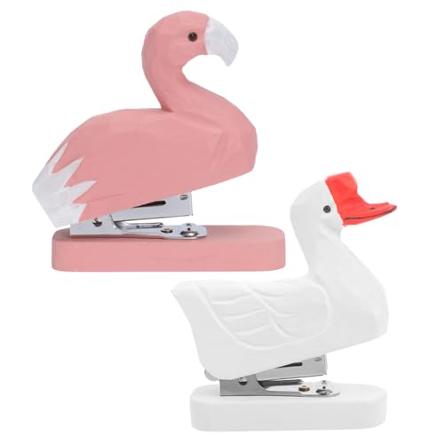 VILLCASE 1 Satz Tierhefter Aus Holz Flamingo-hefter Hefter Mini Gänsehefter Hundehalsbänder Tierskulptur Bausatz Lustiges Bürodekoration Lustige Für Studenten Eisen 2st von VILLCASE