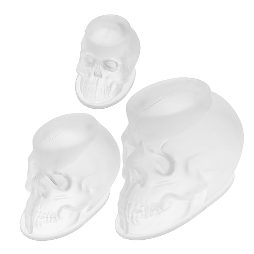 VILLCASE 1 Satz Umrüsttabelle Für Den Ofen Duftkerzenform Selber Machen Totenkopfform 3d-schädel, Der Form Herstellt Halloween-kerzenform Epoxid-gießform Schädelform Form Kieselgel 3st von VILLCASE