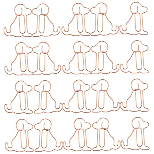 VILLCASE 1 Satz Welpenstift Spanbeutel-clips Clip-foto Textmarker Große Scrapbooking Zubehör Papierklemmen Büroklammer Aus Metall Büroklammern Für Zu Hause Rose Gold 50 Stück von VILLCASE