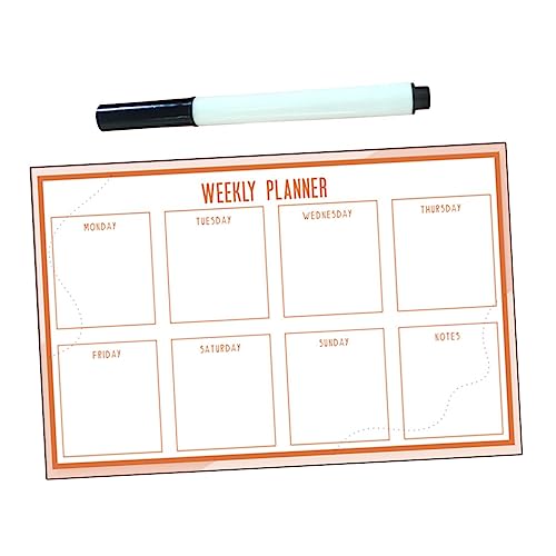 VILLCASE 1 Satz Whiteboard-Aufkleber Kühlschrankkalender Wochenplaner-Whiteboard Punkt büroorganisation office organizer Notizblock Wochenplan Whiteboard Wochenraster-Whiteboard PVC Weiß von VILLCASE