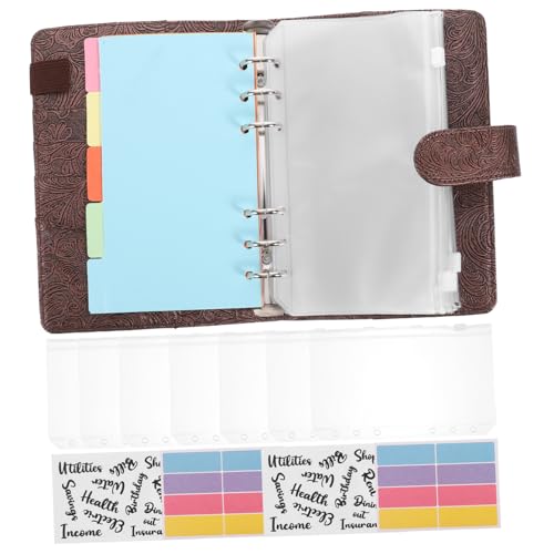 VILLCASE 1 Satz aufbewahrungssack storage pockets budget-planer die organizer geld aufbewahrung Rechnungen Servierkelle zur Portionskontrolle Budget-Notizblock Notizblock-Marker Legierung von VILLCASE