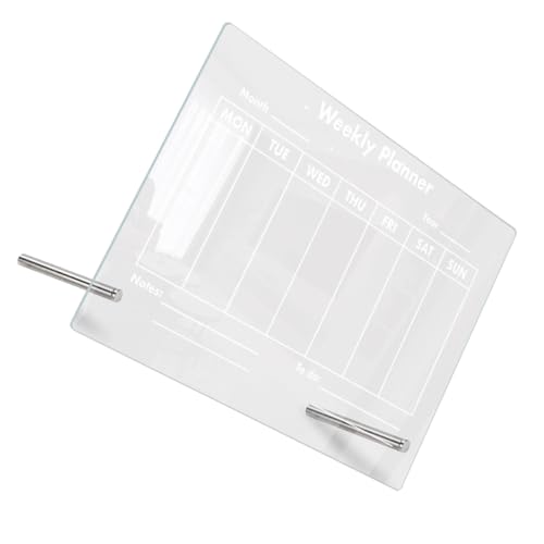 VILLCASE 1 Satz transparente Schreibtafel Klemmbrett trocken abwischbar Linie Planke Essensplanung an der Tafel doppelt write board schreibtischdeko Notiztafel aus Acryl Memo-Schreibtafel von VILLCASE