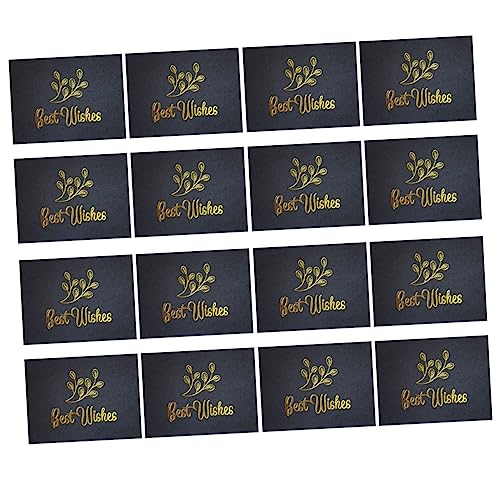 VILLCASE 1 Set 100 Stück Box Dekoration Karte Babykarten Blanko Grußkarten Glückwunsch Urlaub Grußkarten Hochzeit Grußkarten Karten Segenskarten Schwarzes Papier von VILLCASE