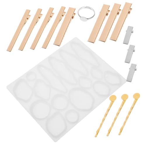 VILLCASE 1 Set DIY Kristallkleber Haarnadelform Zubehör Zur Herstellung Von Schlüsselanhängern Zubehör Zur Herstellung Von Schlüsselanhängern DIY Haarnadelform Haarspangenanhänger Des von VILLCASE