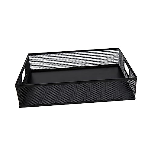 VILLCASE 1 Stück Karton Feilenkorb Aus Metall Für Ornamente Desktop-ablagefach Aktenordner Desktop-organizer Organizer Für Briefablagen Black Schmiedeeisen von VILLCASE